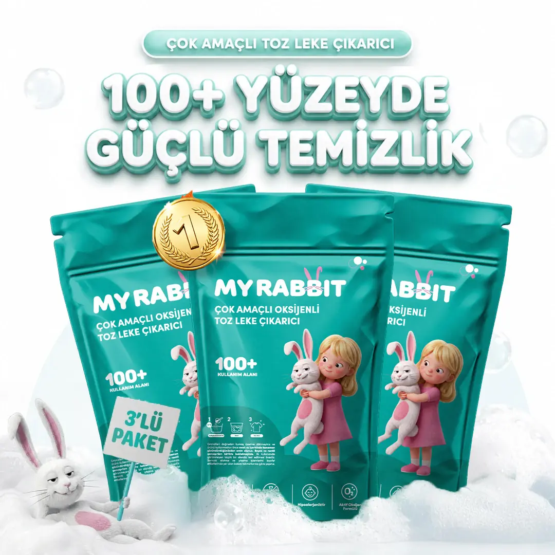 Çamaşır Ve Yüzey Için Çok Amaçlı Oksijenli Toz Leke Çıkarıcı ve beyazlatıcı 3'lü Paket 3 X 800 gr