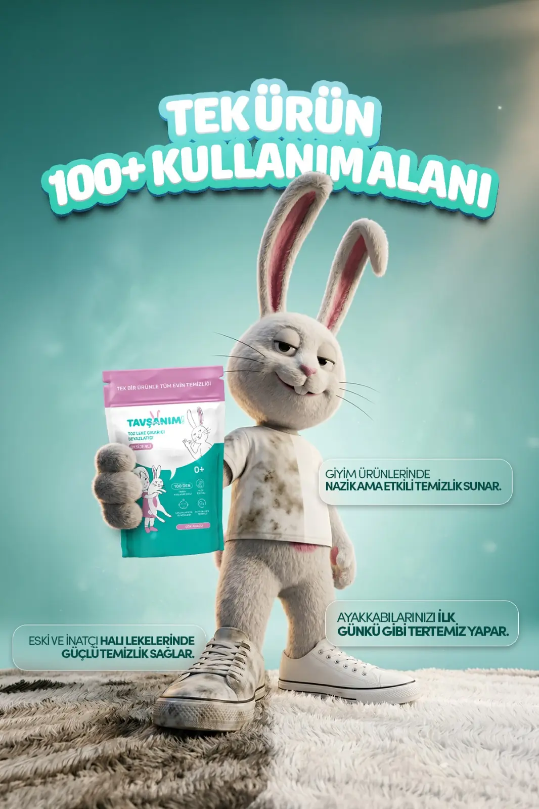 Çok Amaçlı Oksijenli Toz Leke Çıkarıcı Ve Beyazlatıcı 3x800g