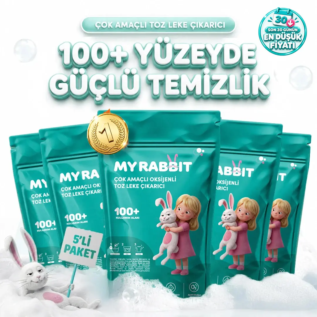 Çamaşır Ve Yüzey Için Çok Amaçlı Oksijenli Toz Leke Çıkarıcı ve Beyazlatıcı 5'li Paket 5 X 800 gr