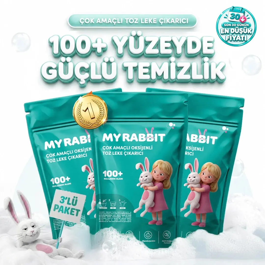 Çamaşır Ve Yüzey Için Çok Amaçlı Oksijenli Toz Leke Çıkarıcı ve beyazlatıcı 3'lü Paket 3 X 800 gr