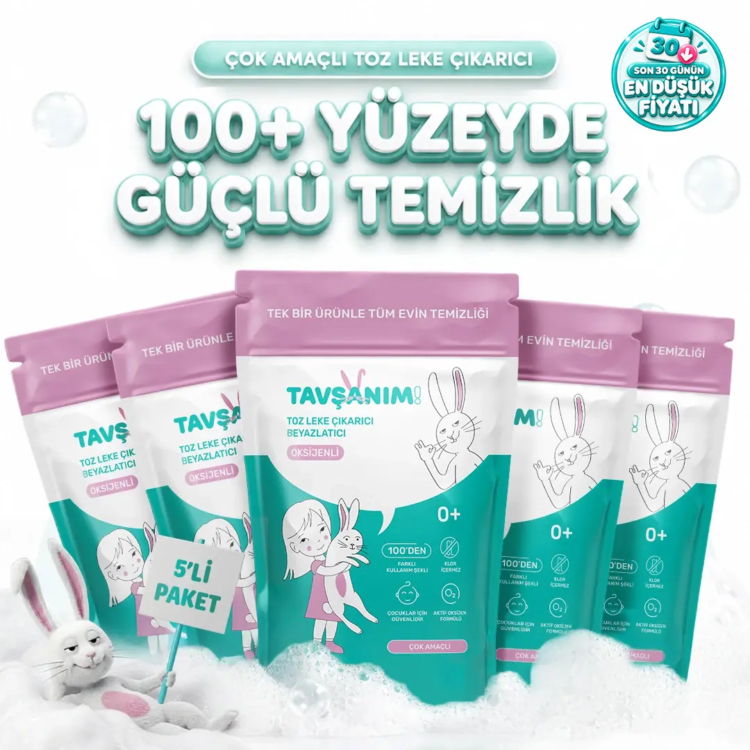 Çok Amaçlı Oksijenli Toz Leke Çıkarıcı Ve Beyazlatıcı 5x800g