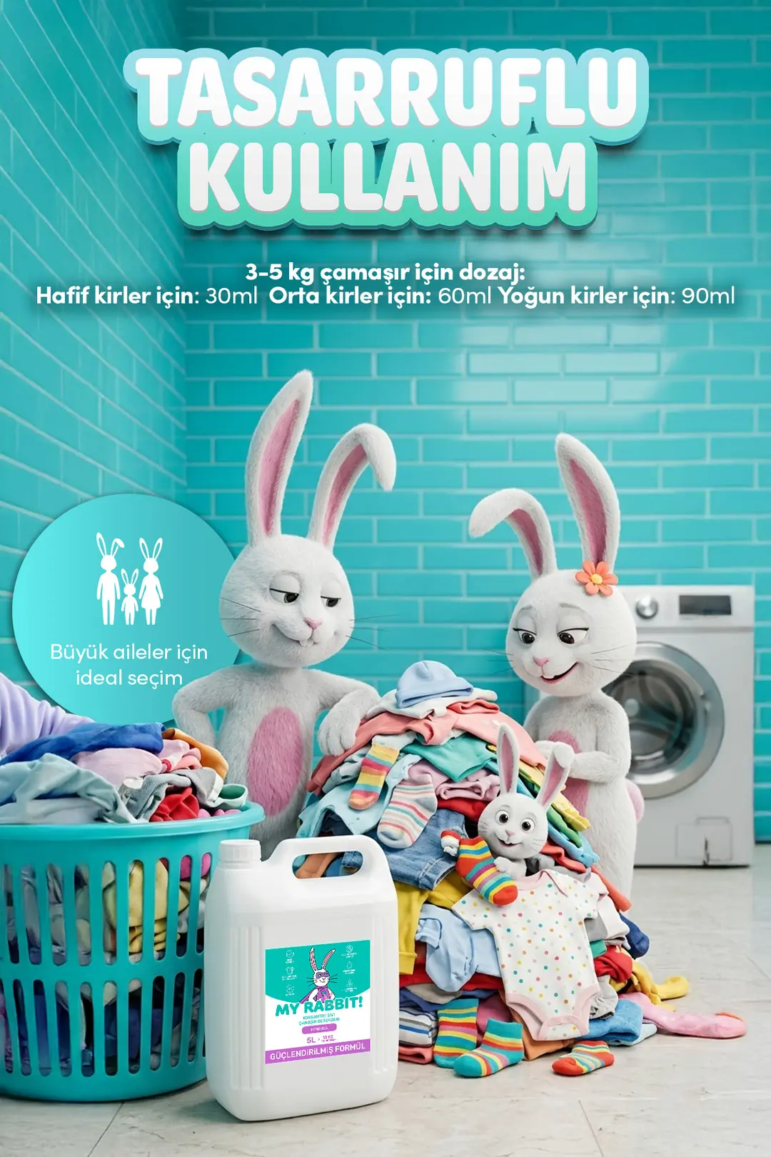 Sıvı Çamaşır Deterjanı Leke Çıkartıcı Konsantre Formül, Derin Temizlik Uzun Süreli Ferahlık 5 Litre