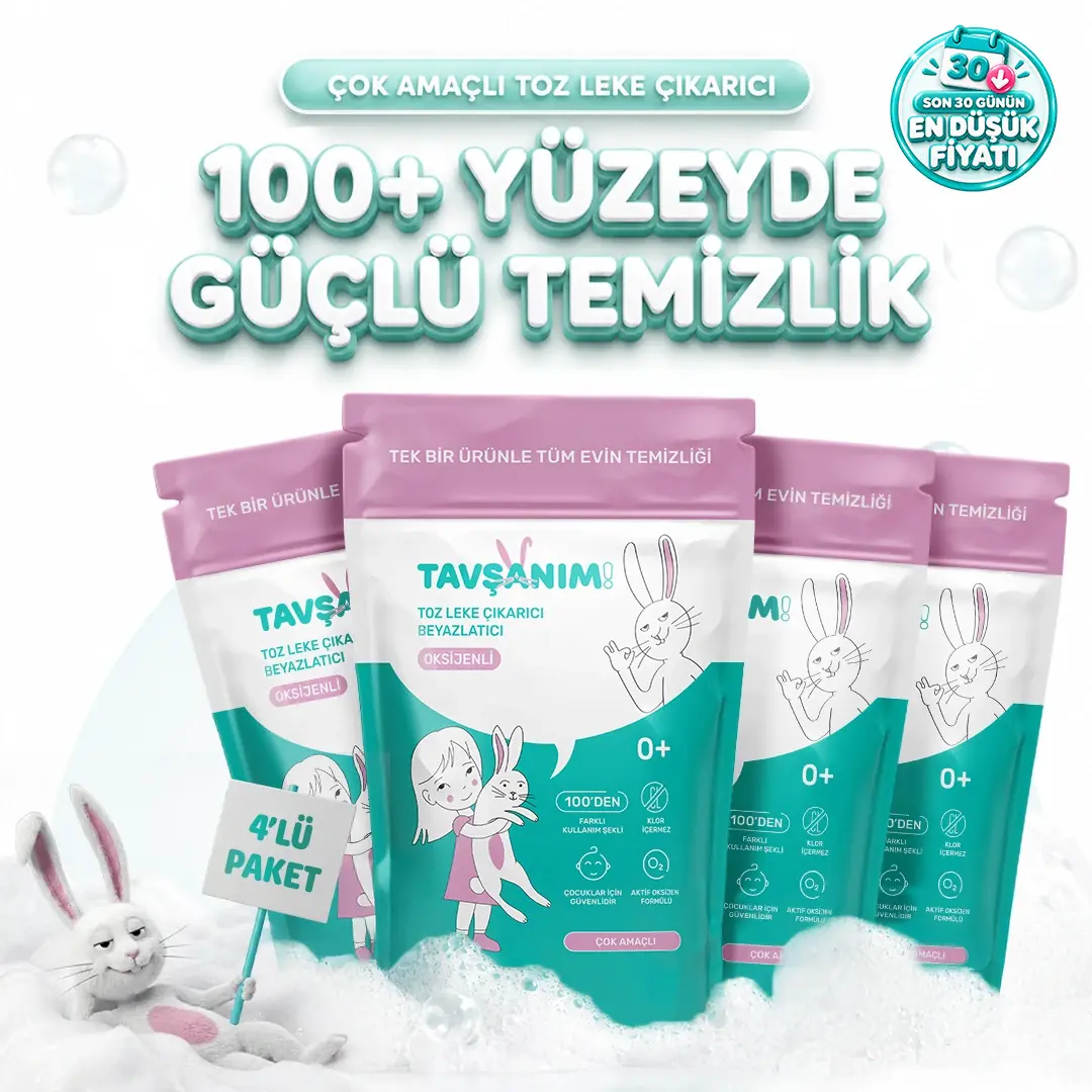 Çok Amaçlı Oksijenli Toz Leke Çıkarıcı Ve Beyazlatıcı 4x800g