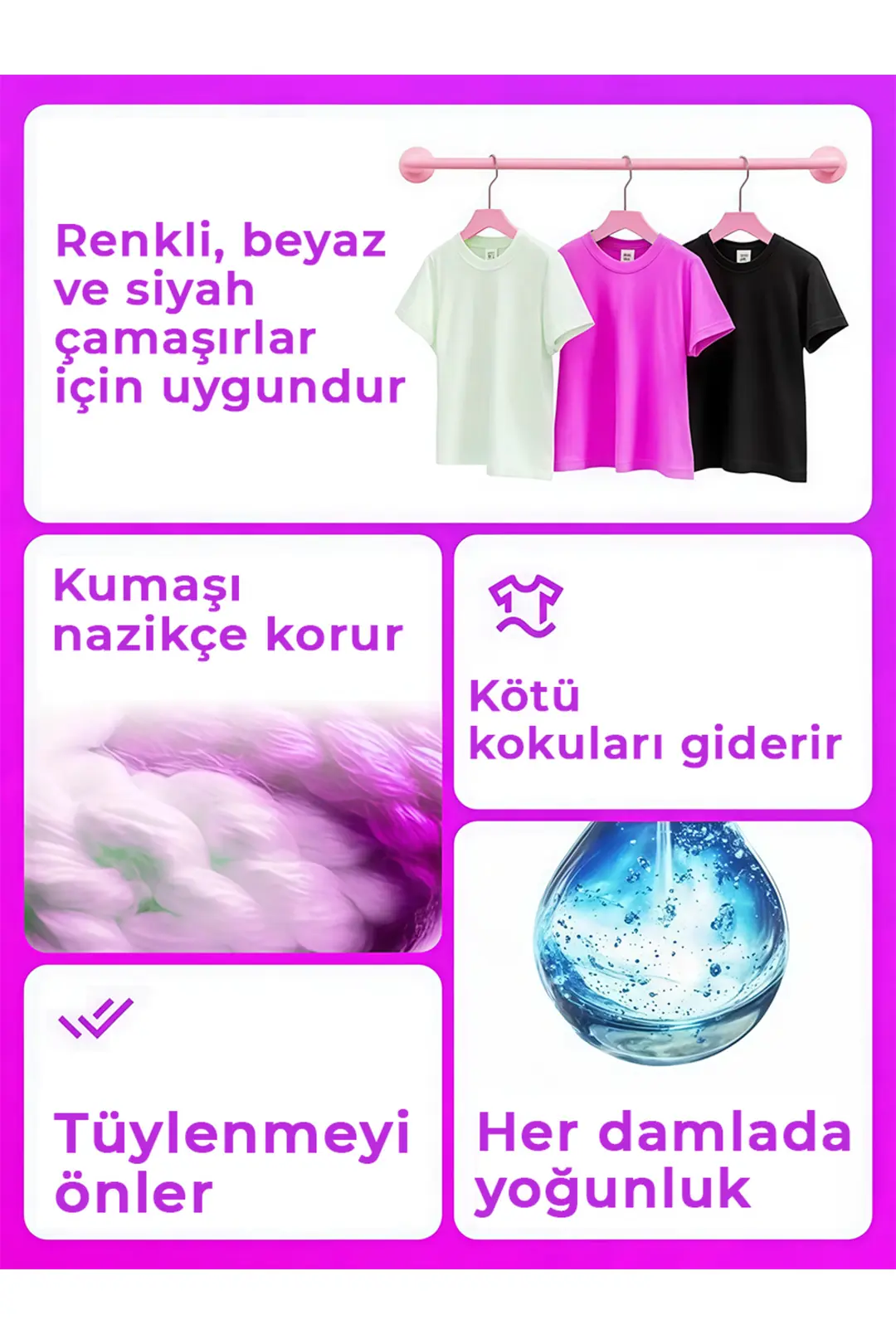 Sıvı Çamaşır Deterjanı Leke Çıkartıcı Konsantre Formül, Derin Temizlik Uzun Süreli Ferahlık 2 Litre