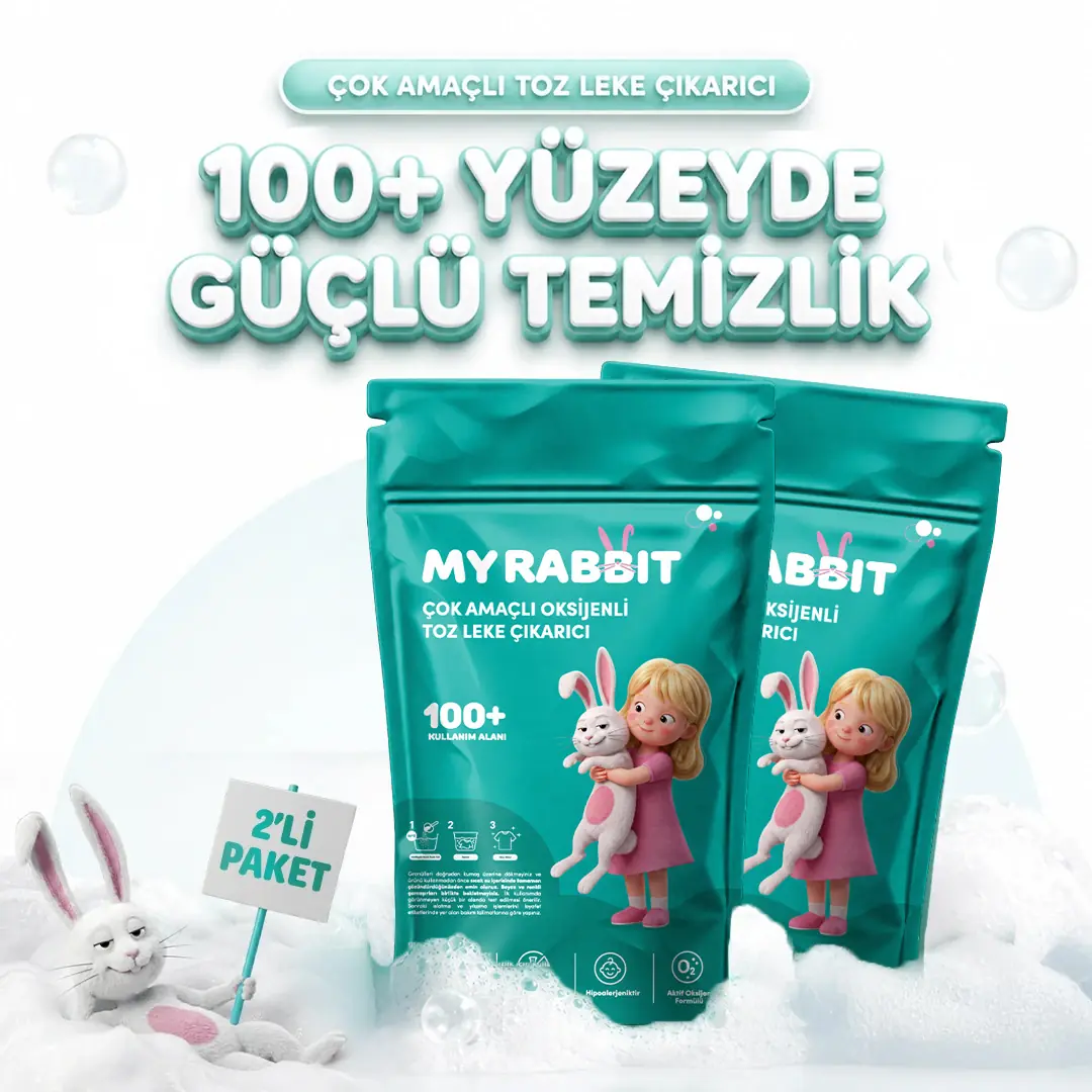 Çamaşır Ve Yüzey Için Çok Amaçlı Oksijenli Toz Leke Çıkarıcı ve beyazlatıcı 2'li Paket 2 X 800 gr