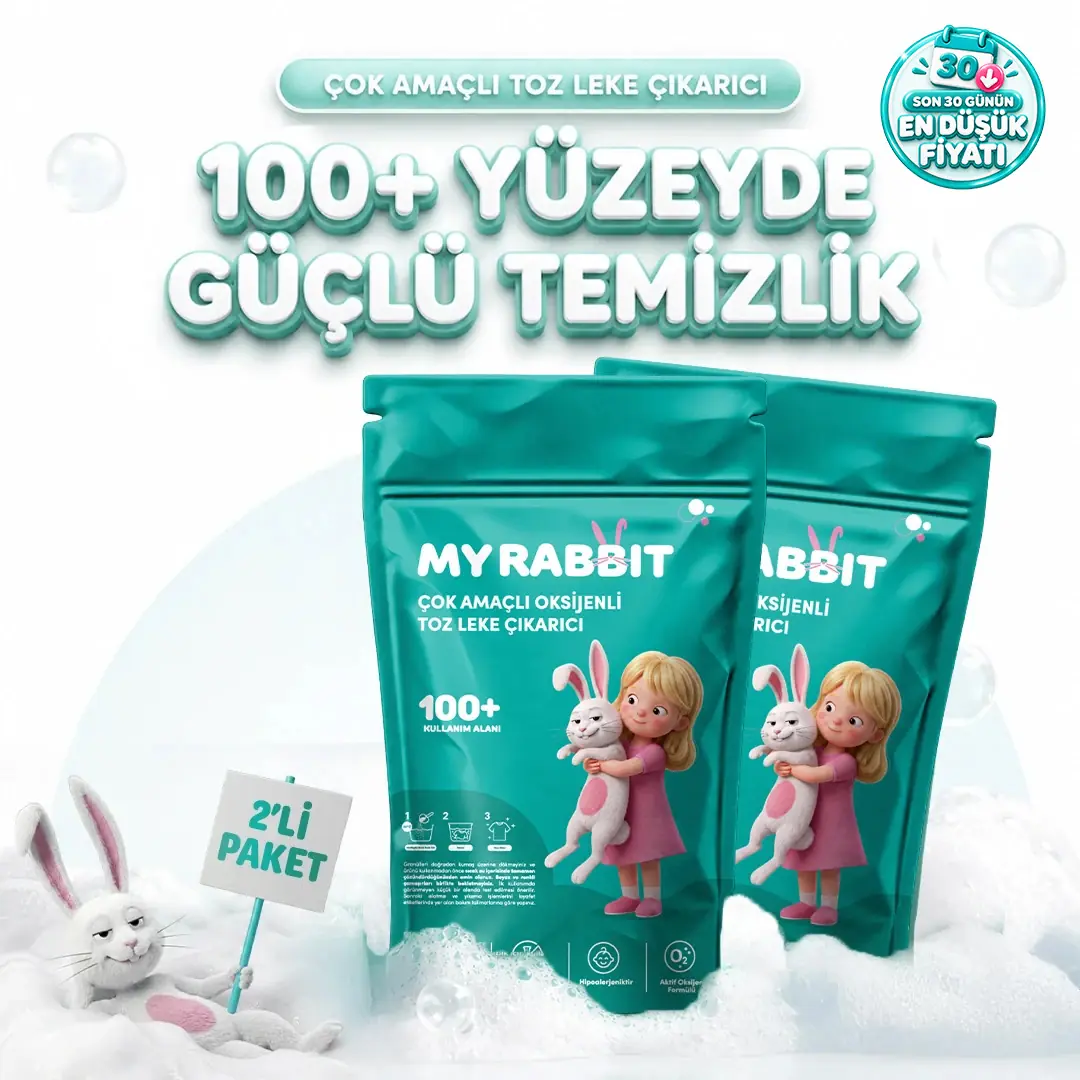 Çamaşır Ve Yüzey Için Çok Amaçlı Oksijenli Toz Leke Çıkarıcı ve beyazlatıcı 2'li Paket 2 X 800 gr