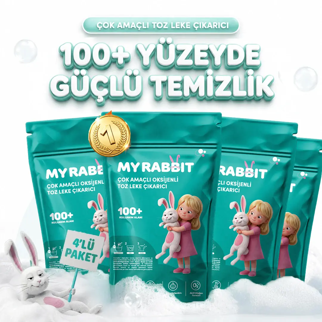 Çamaşır Ve Yüzey Için Çok Amaçlı Oksijenli Toz Leke Çıkarıcı ve beyazlatıcı 4'lü Paket 4 X 800 gr