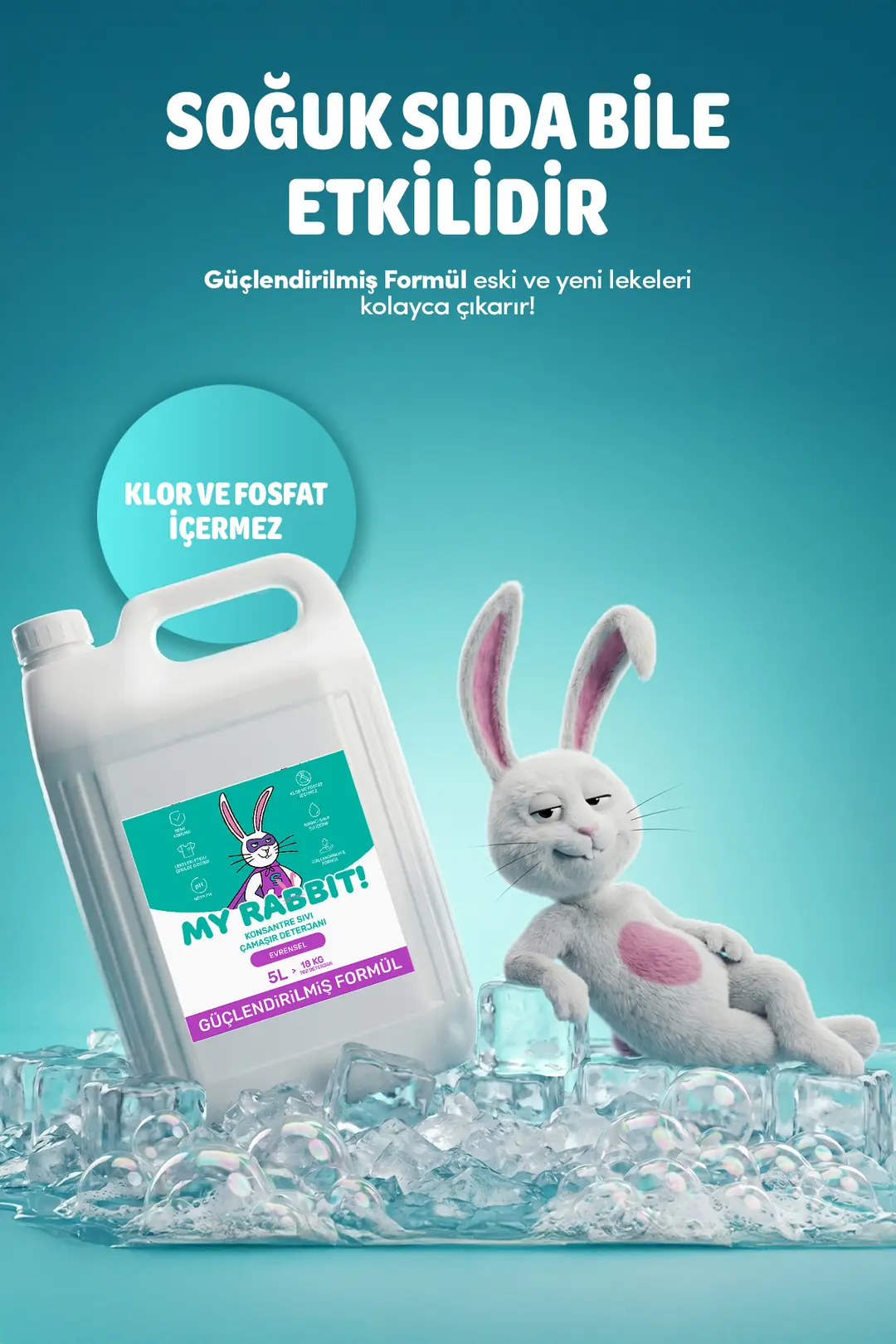 Sıvı Çamaşır Deterjanı Leke Çıkartıcı Konsantre Formül, Derin Temizlik Uzun Süreli Ferahlık 5 Litre