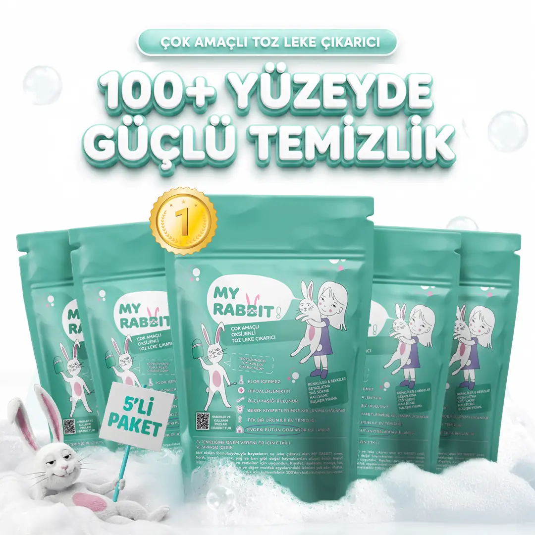 Çamaşır Ve Yüzey Için Çok Amaçlı Oksijenli Toz Leke Çıkarıcı ve Beyazlatıcı 5'li Paket 5 X 800 gr