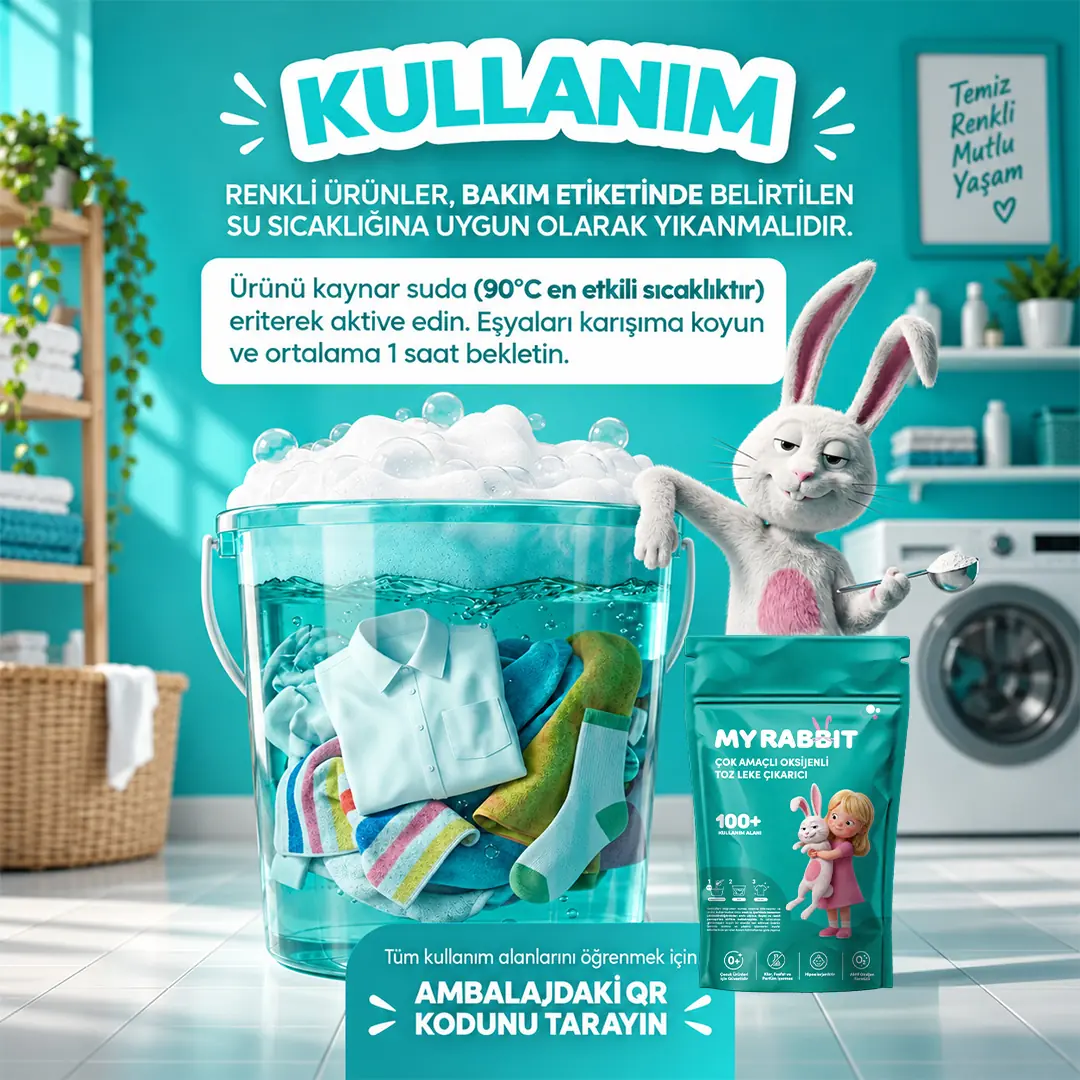 Çamaşır Ve Yüzey Için Çok Amaçlı Oksijenli Toz Leke Çıkarıcı ve beyazlatıcı 3'lü Paket 3 X 800 gr